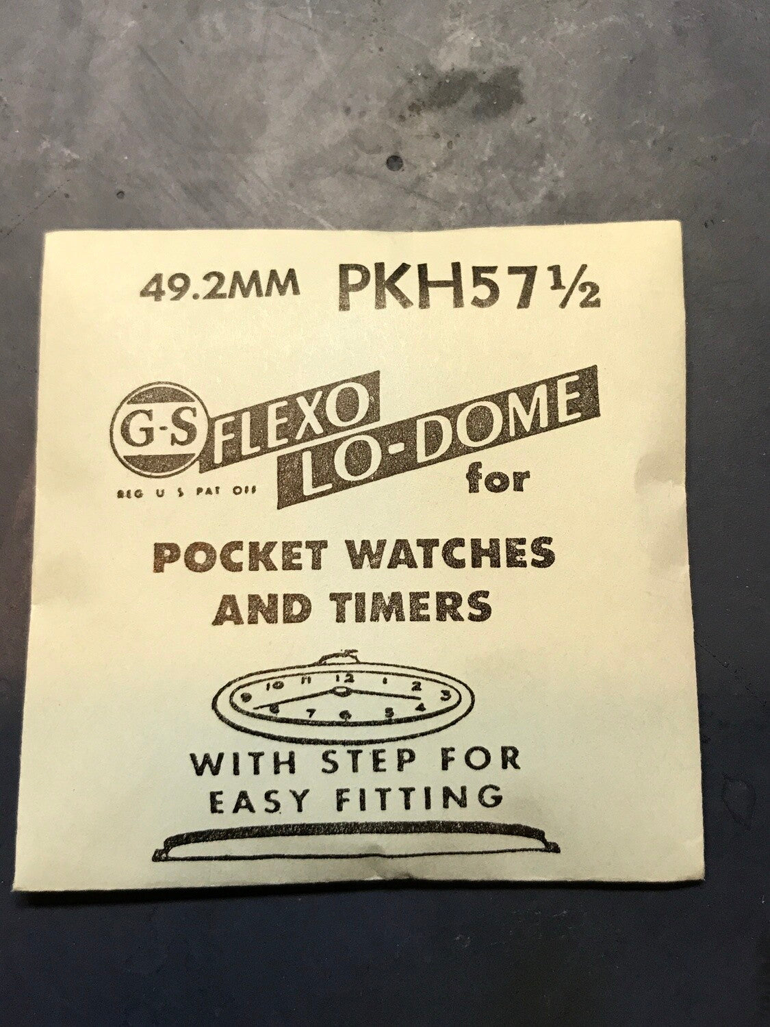 GS PKH57½ Pocket Watch Crystal 49.2mm - New