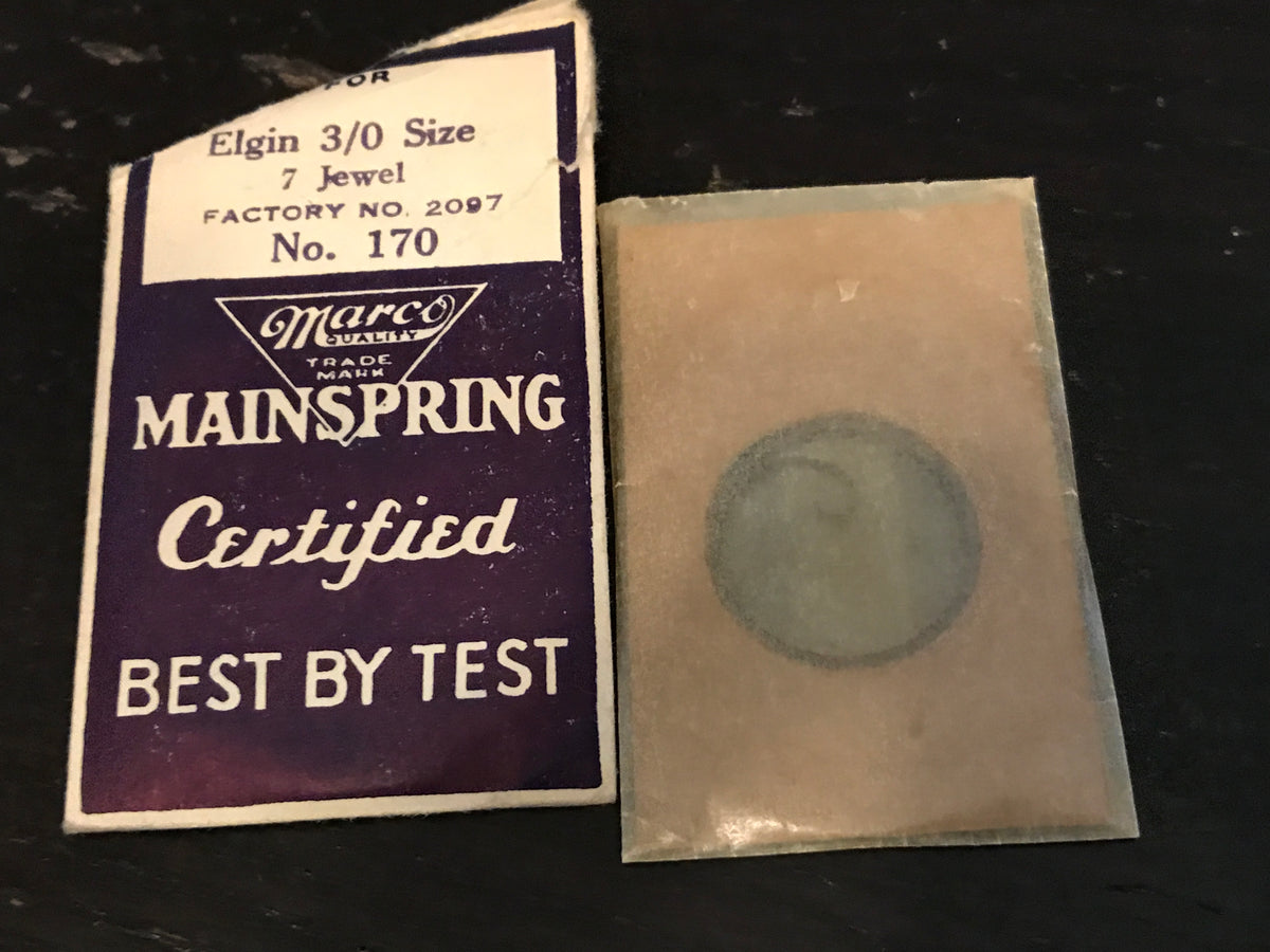 Marco Mainspring #170 for 0s & 3/0s Elgin movements #2097 - Steel