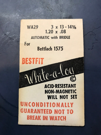 BESTFIT Mainspring WA29 for Bettlach caliber 1575 - Alloy