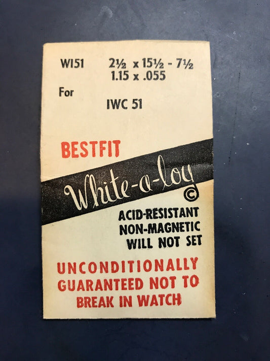 BESTFIT Mainspring WI51 for IWC caliber 51 - Alloy