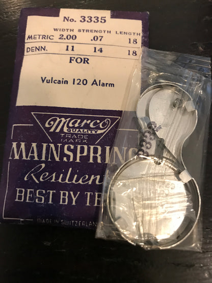 Marco Mainspring #3335 for Vulcain Cricket caliber 120 Wrist Alarm - Steel