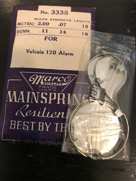 Marco Mainspring #3335 for Vulcain Cricket caliber 120 Wrist Alarm - Steel