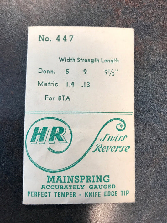 HR Mainspring No. 447 for Bulova 8TA - Steel