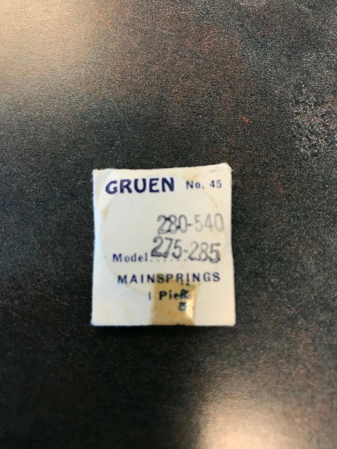 Gruen Factory Mainspring for caliber 275, 280, 285 & 540 movements - steel