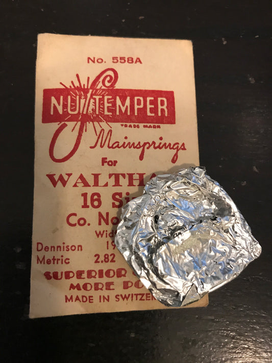 NuTemper Mainspring for Waltham 16s No. 2218 - Steel