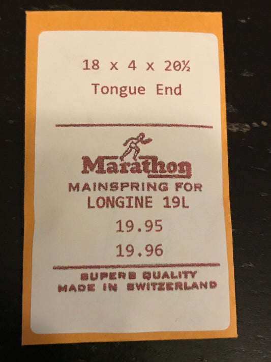 Marathon Mainspring for Longines caliber 19.95 & 19.96 - Steel