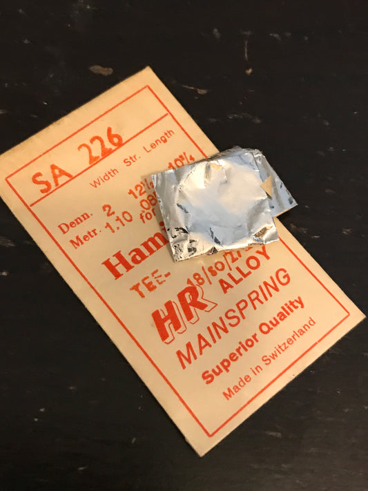HR Mainspring SA226 for Hamilton 18/0s #2721 / 718501 - Alloy