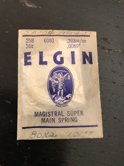Elgin Factory Mainspring for 16s No. 6080 (817) - Alloy