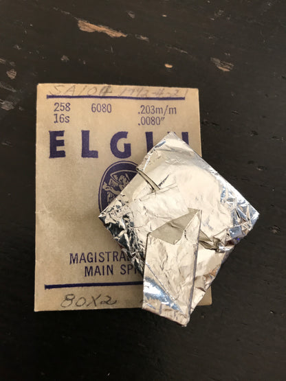 Elgin Factory Mainspring for 16s No. 6080 (817) - Alloy