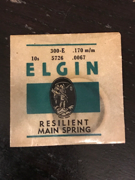 Elgin Factory Mainspring for 10s No. 5726 - Steel