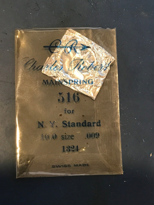 CR Mainspring 516 for N.Y. Standard 10/0s No. 1324 - Steel