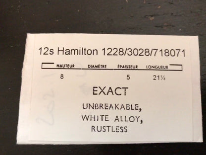 Hamilton 12s Mainspring #1228 / 3028 / 718071 (EXACT) - Alloy