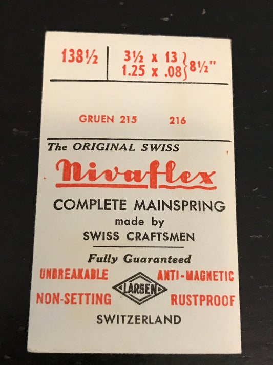 Nivaflex Mainspring for Gruen 215, 216 - Alloy