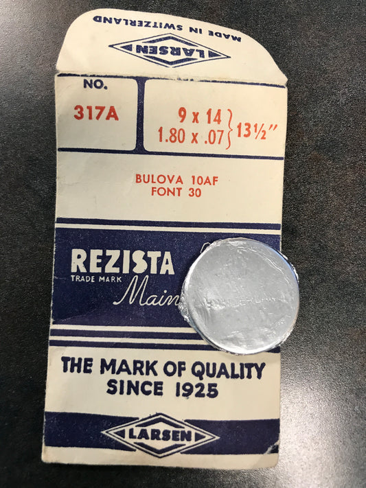 Rezista Mainspring No. 317A for Bulova 10AF and Font 30 - steel