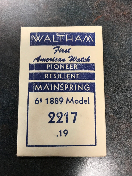 Waltham Factory Mainspring for 6s 1889 Model No. 2217 - Steel