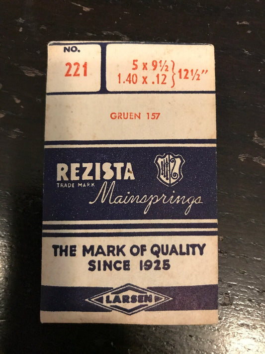 Rezista Mainspring No. 221 for Gruen & Alpina caliber 157 - steel