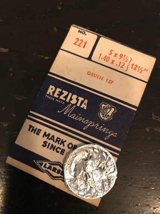 Rezista Mainspring No. 221 for Gruen & Alpina caliber 157 - steel