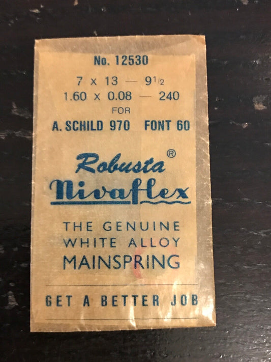 Nivaflex Mainspring for Font 60, AS 970 + likely many others - Alloy