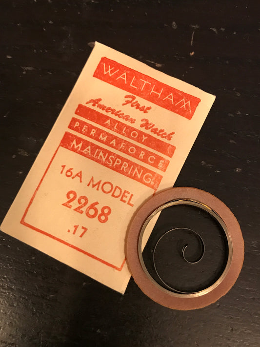 Waltham Factory Mainspring for 16s 1945 Model No. 2268 / 2247 - Alloy
