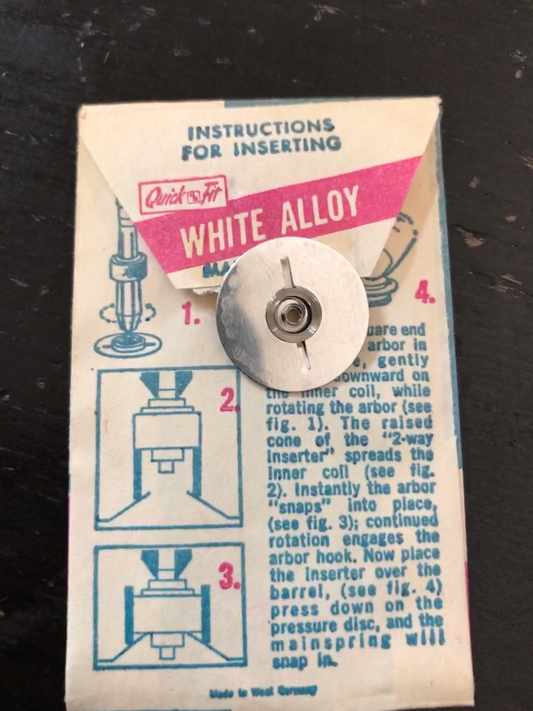 HR Quick Fit Mainspring K601 for ETA 810, Benrus DM, Brac 101, 102 - Alloy