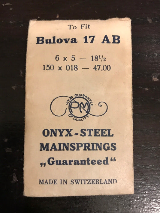PM Mainspring for Bulova caliber 17AB - Steel