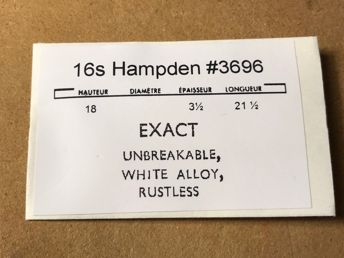 Hampden 16s Mainspring #3696 (EXACT) - Alloy