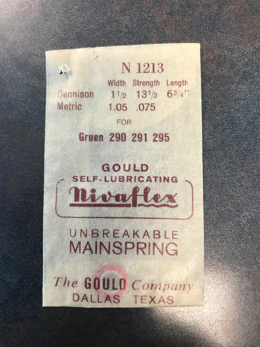 Nivaflex Unbreakable Mainspring for Gruen 290, 291, 295 - Alloy