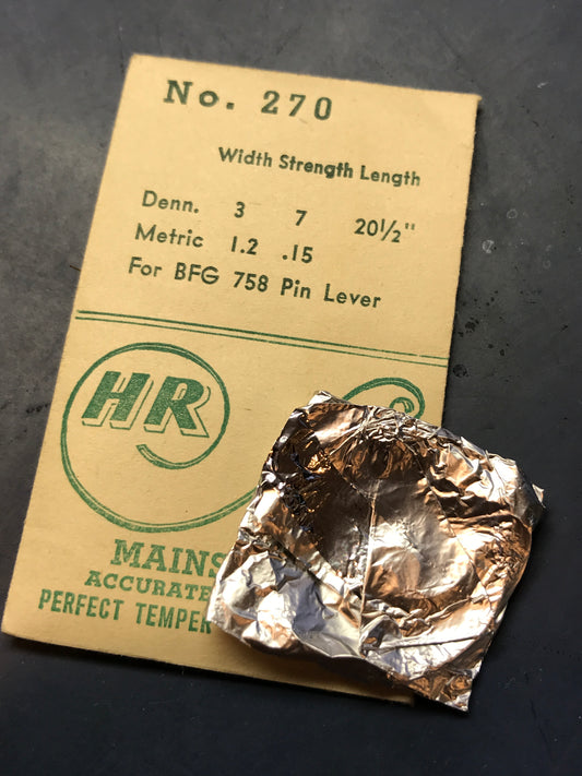 HR Mainspring #270 for BFG caliber 758 Pin Lever Movement - Steel