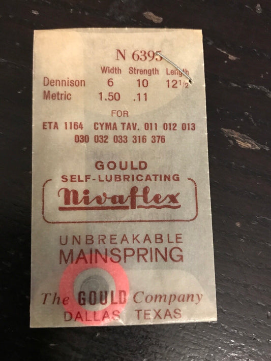 Nivaflex Unbreakable Mainspring for Cyma Tav 011, 012, 013, 030, 032, 316, 376 - Alloy