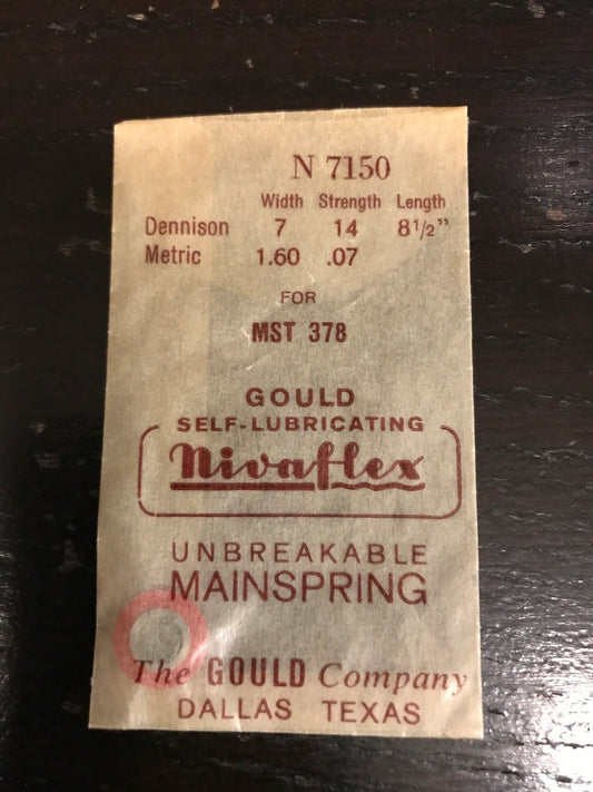 Nivaflex Unbreakable Mainspring for MST caliber 378 - Alloy