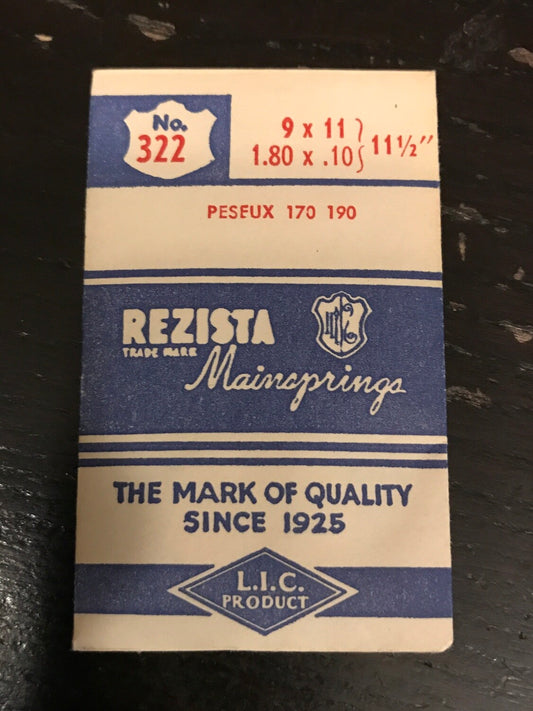 Rezista Mainspring No. 322 for Peseux 170, 190 - steel