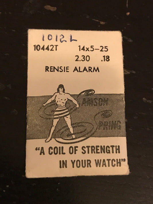 Samson Mainspring No. 10442T for Rensie Alarm / Travel Clocks
