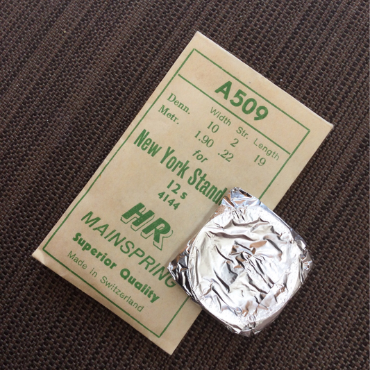 HR Mainspring A509 for 12s NY Standard Factory No. 4144 - Steel