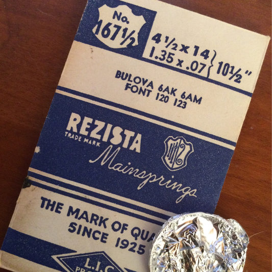 Rezista Mainspring No. 167½ for Bulova caliber 6AK, 6AM - Steel