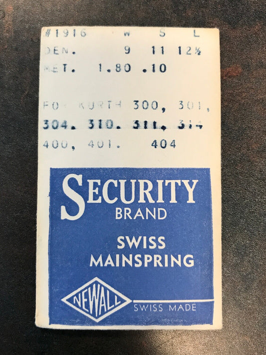 Newall Security Mainspring #1916 for Kurth 300 thru 314 + 400 thru 404 - Steel