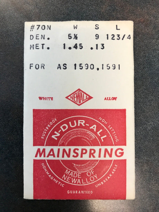 NEWALL Mainspring #70N for AS 1590, 1591 Automatics - Alloy