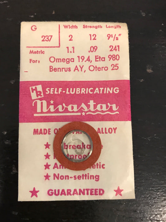 HR Nivastar Mainspring G237 for Omega 19.4, ETA 980, Otero 25 - Alloy