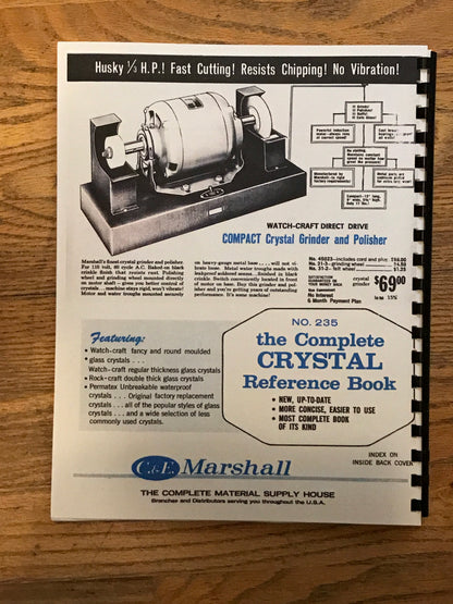 C&E Marshall The Complete Crystal Reference Book No. 235 - reprint