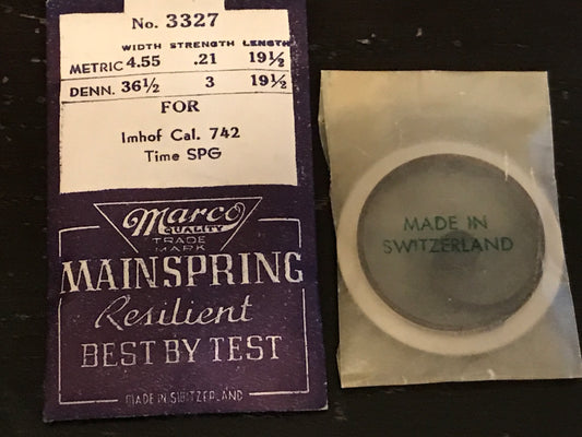 Marco TIME Mainspring #3327 for Imhof caliber 742 Travel Clock - Steel