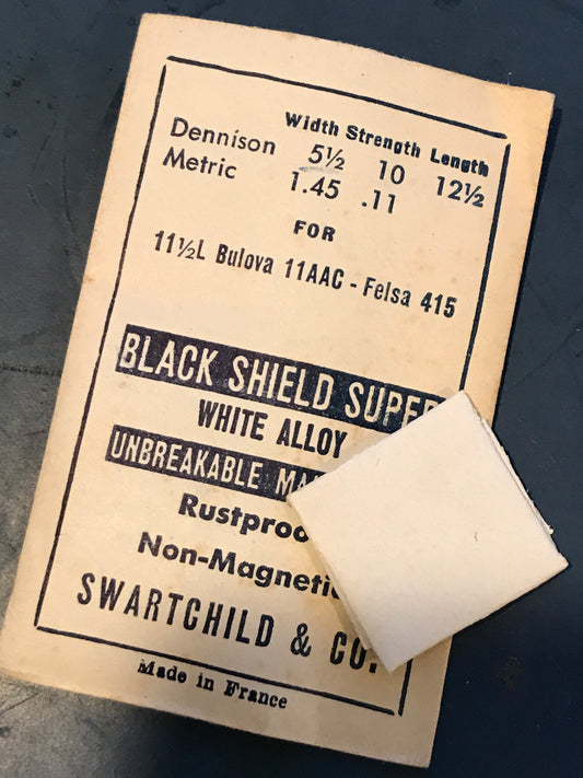 Swartchild Black Shield SUPER Mainspring for Felsa 415 & Bulova 11AAC - Alloy