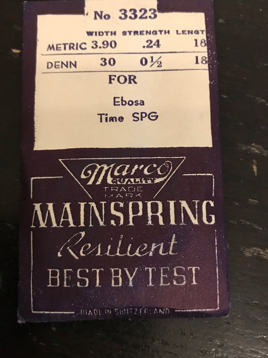Marco TIME Mainspring #3323 for Ebosa caliber 45 Travel Clock - Steel