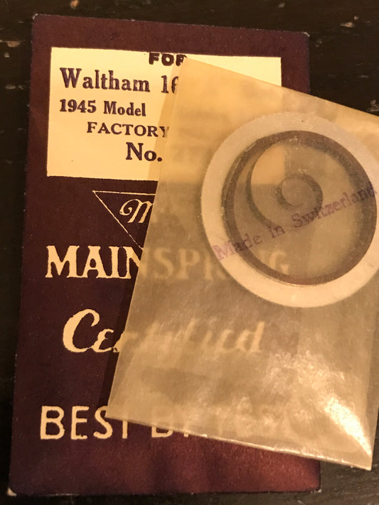 Marco Mainspring #272 for Waltham 16s "A" Model 1945 No. 2247 - Steel