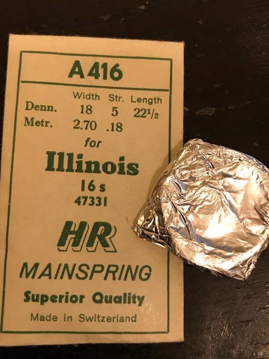 HR Mainspring A416 for Illinois 16s #47331 - Steel