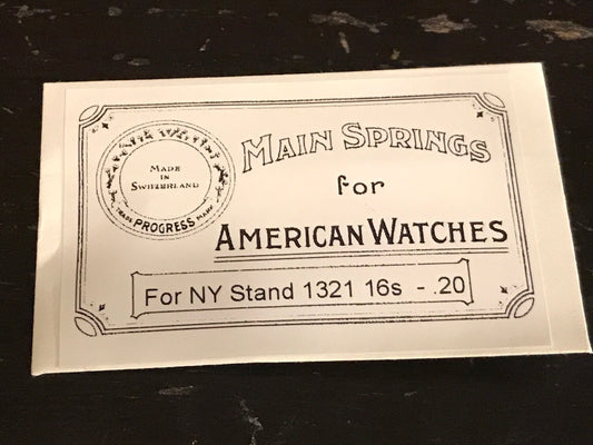 Progress Mainspring for 16s N.Y. Standard Factory No. 1321 - Steel