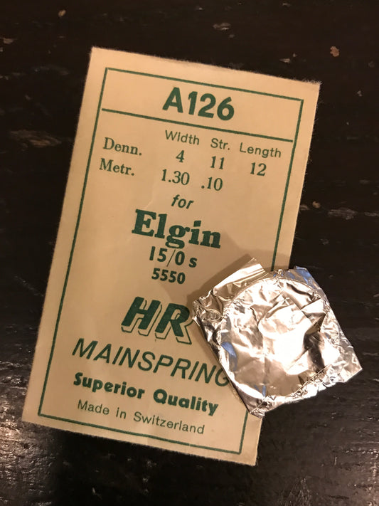 HR Mainspring A126 - Elgin 15/0s #5550 / 6003 - Steel
