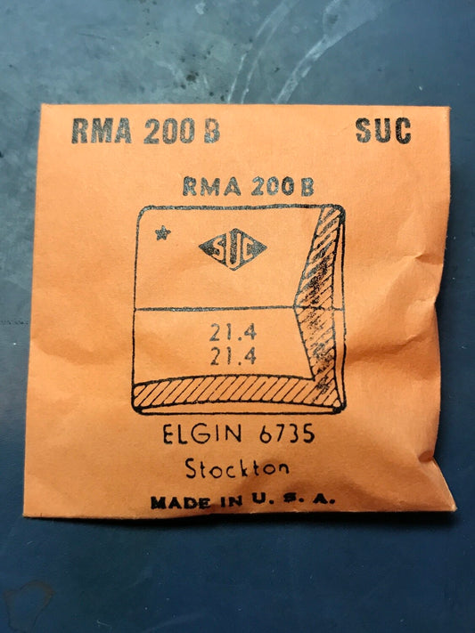 SUC Rocket Crystal RMA 200B for ELGIN Stockton, Case #6735 - 21.4 x 21.4mm - New