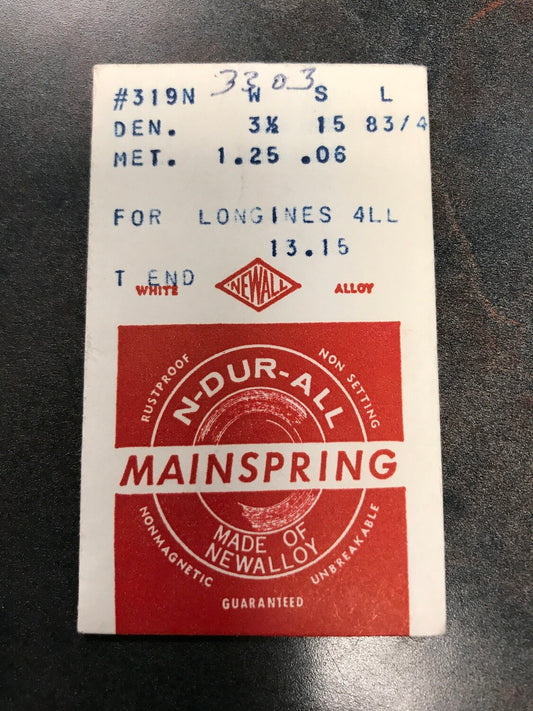 NEWALL Mainspring #319N for Longines caliber 4LL, 13.15 - Alloy