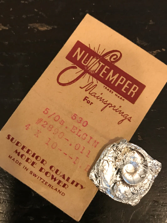 NuTemper Mainspring #530 for Elgin 5/0s & 6/0s Factory No. 2890 - Steel