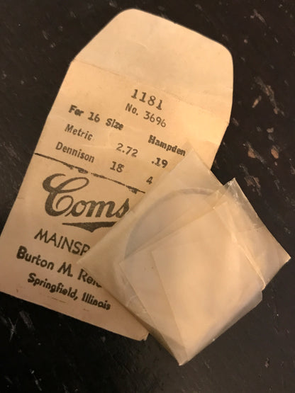 Comsco Mainspring #1181 for 16s Hampden Factory No. 3696 - Steel