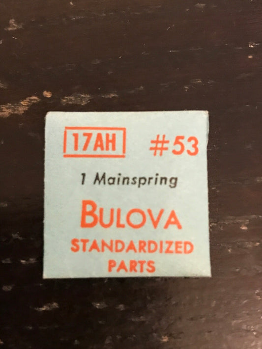 Bulova Factory Mainspring for caliber 17AH - Steel